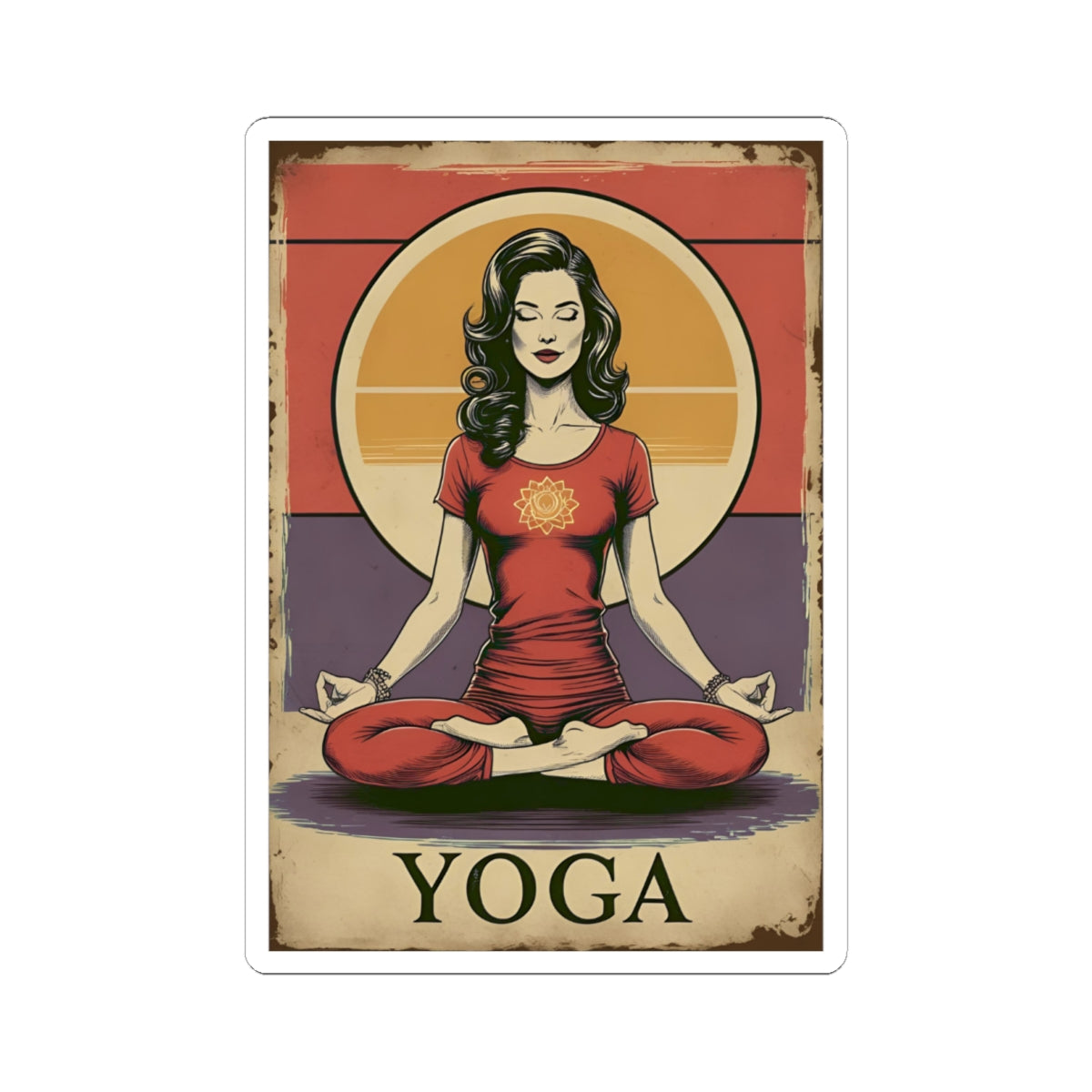 Yoga Girl Kiss-Cut Stickers