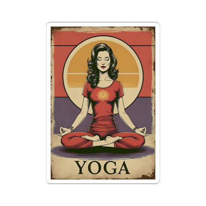 Yoga Girl Kiss-Cut Stickers