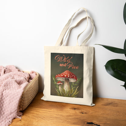 Wild and Free Cotton Canvas Tote Bag