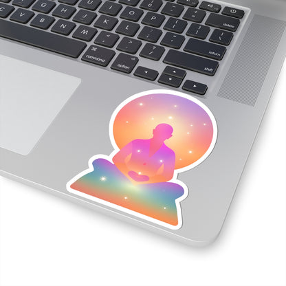 Yoga Pastel Meditation Kiss-Cut Stickers