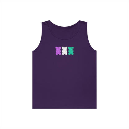Genderqueer Pride Gummy Bears Unisex Heavy Cotton Tank Top