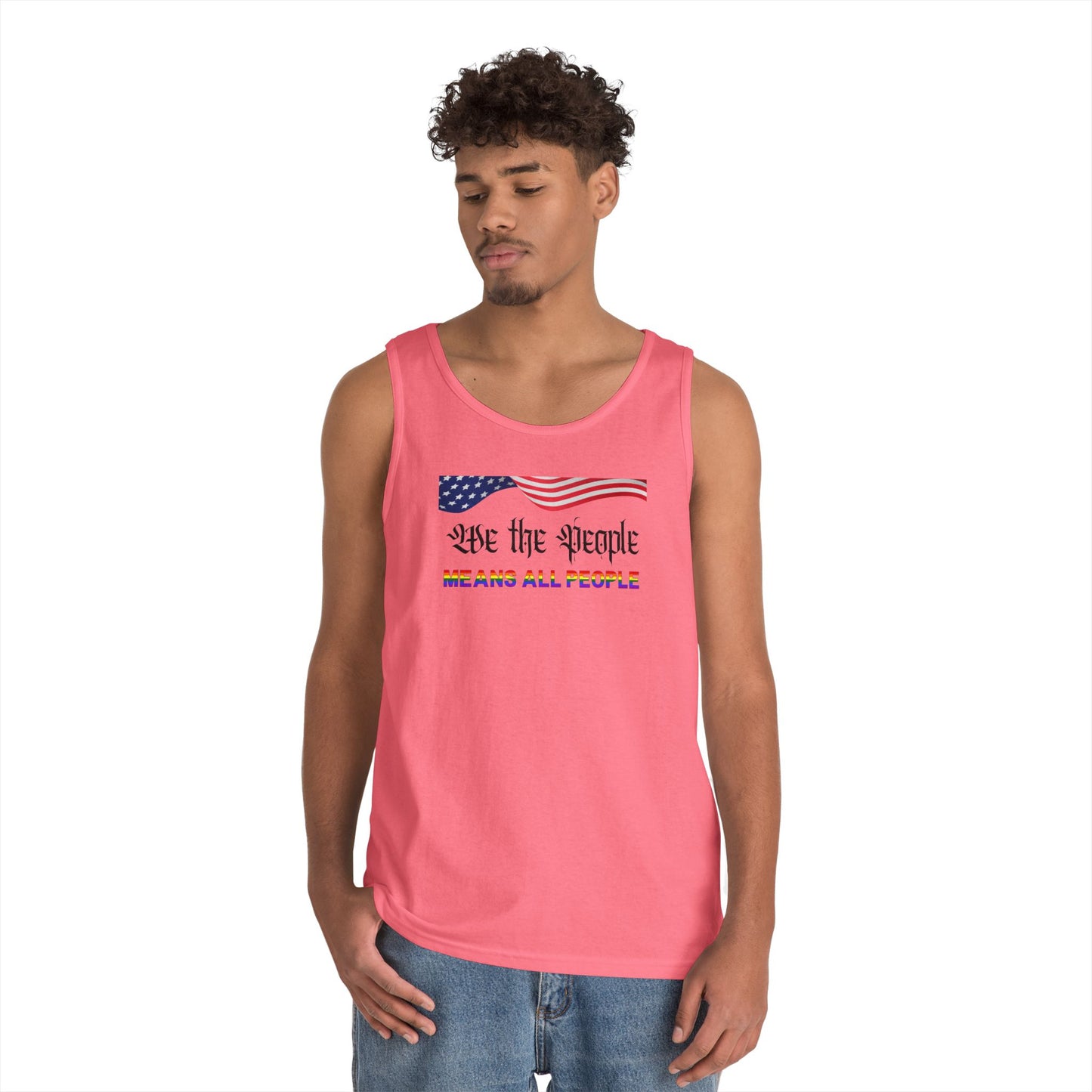 We the People Means All People Unisex Heavy Cotton Tank Top