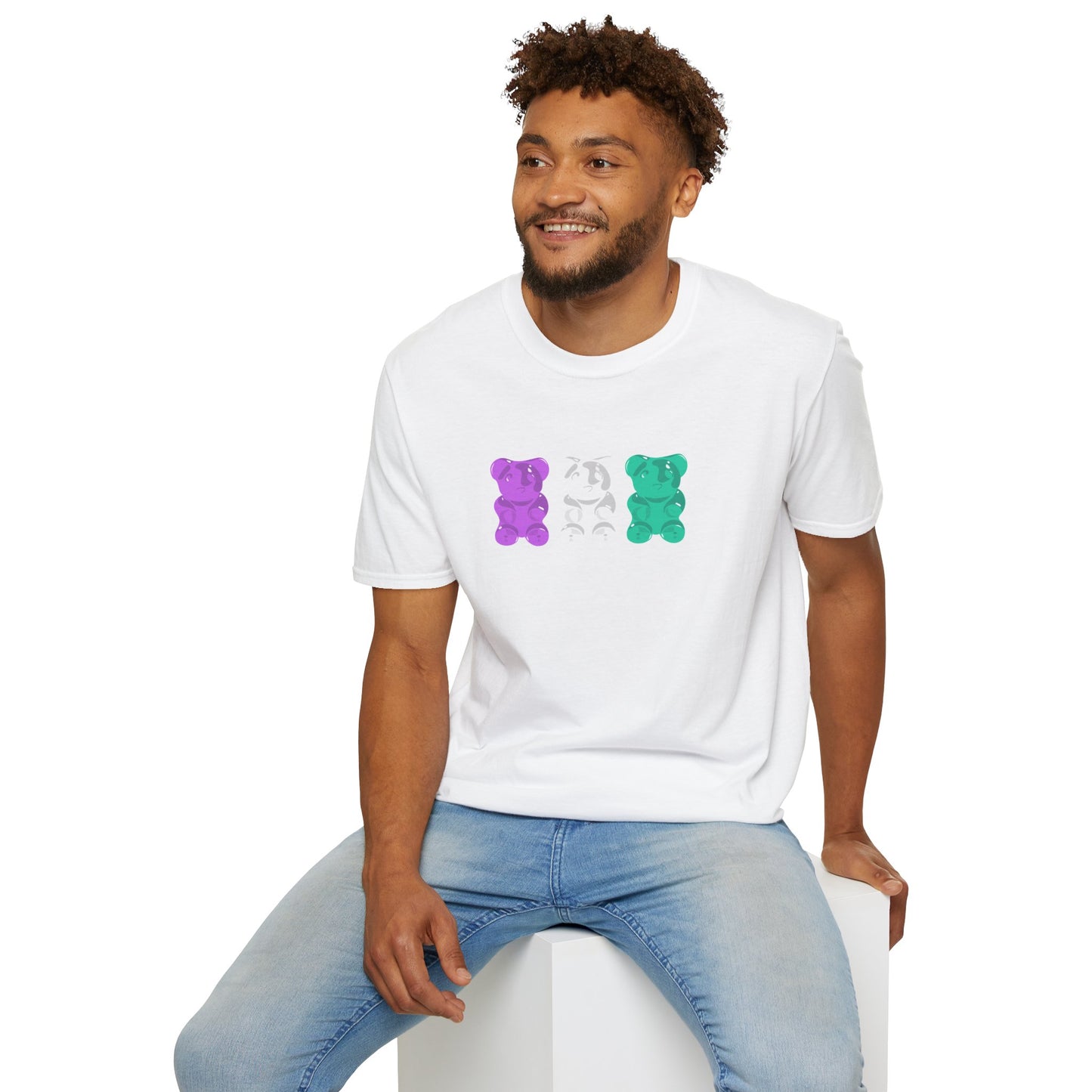Genderqueer Pride Gummy Bears Unisex Softstyle T-Shirt