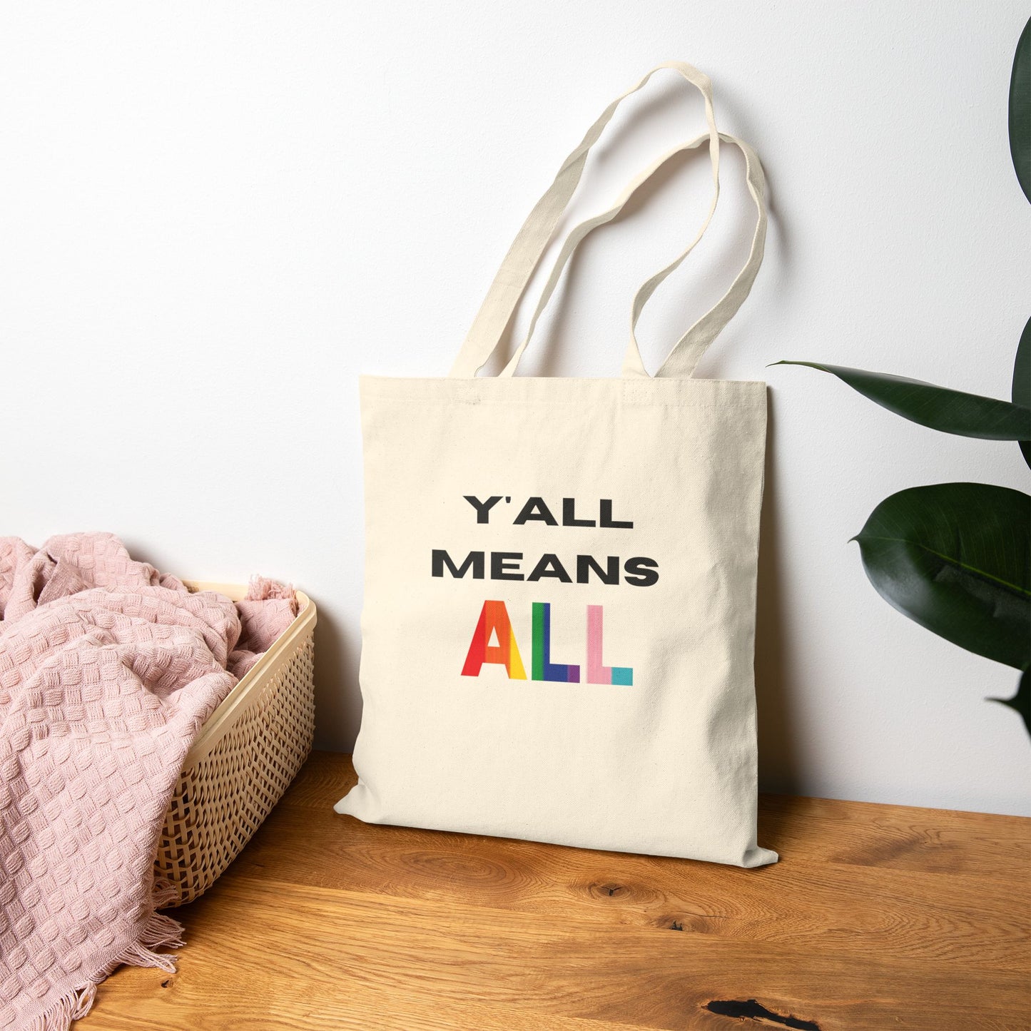 Y'all Means All Pride Canvas Tote