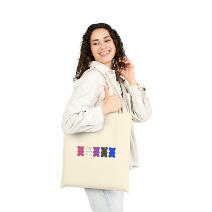 Genderfluid Pride Gummy Bears Canvas Tote