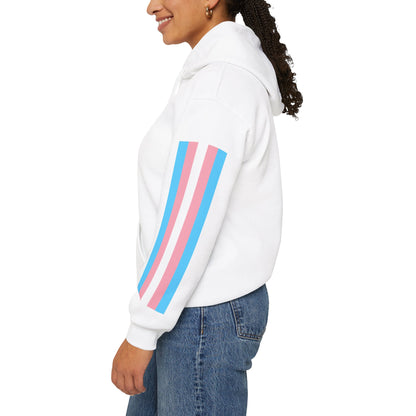 Trans Pride Flag Sleaves Unisex Heavy Blend™ Hooded Sweatshirt