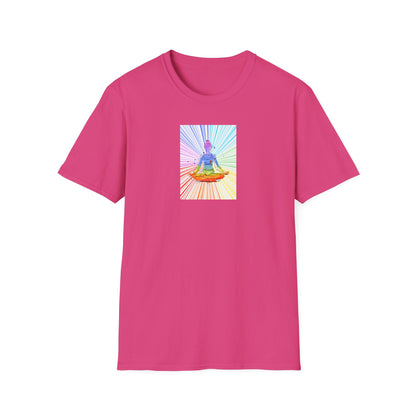 Fractal Rainbow Yoga Unisex Softstyle T-Shirt