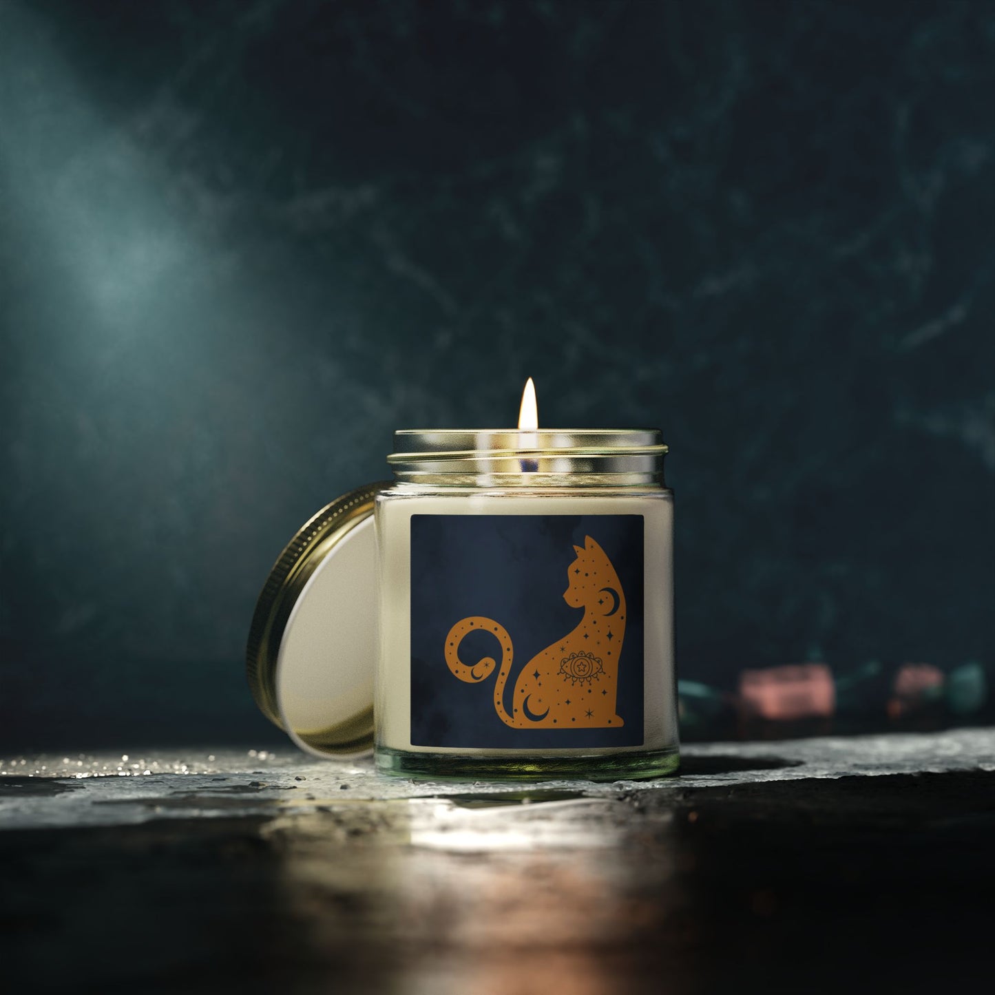 Cosmic Comforts Scented Candles, Coconut Apricot Wax (4oz, 9oz)