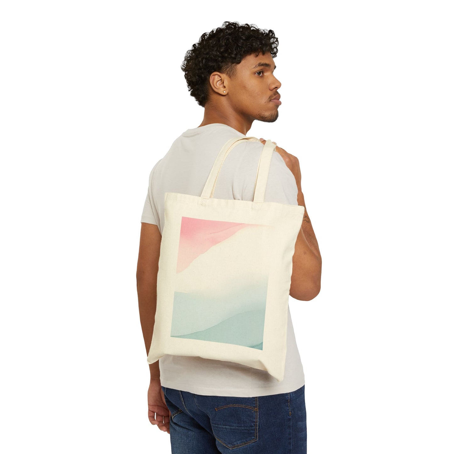 Trans Watercolor Pride Canvas Tote