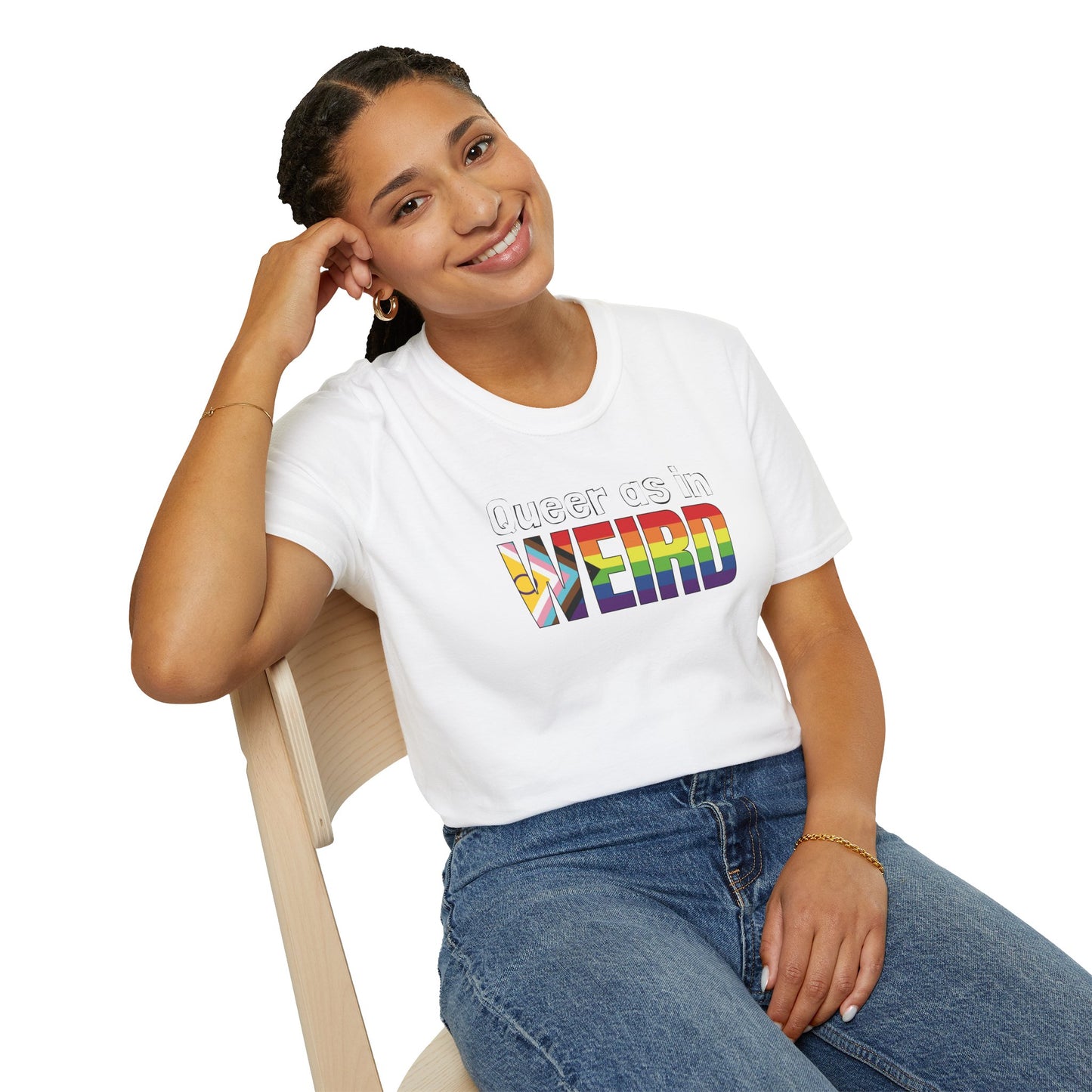 Queer As In Weird Unisex Softstyle T-Shirt