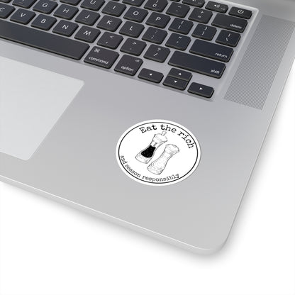 Eat the Rich (and season responsibly) Kiss-Cut Stickers