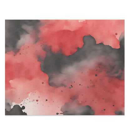 Black and Red Watercolor Puzzle (120, 252, 500-Piece)