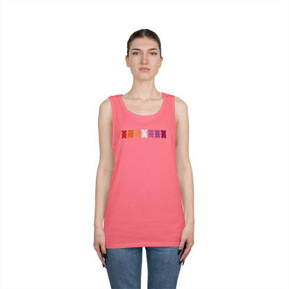 Lesbian Pride Gummy Bears Unisex Heavy Cotton Tank Top