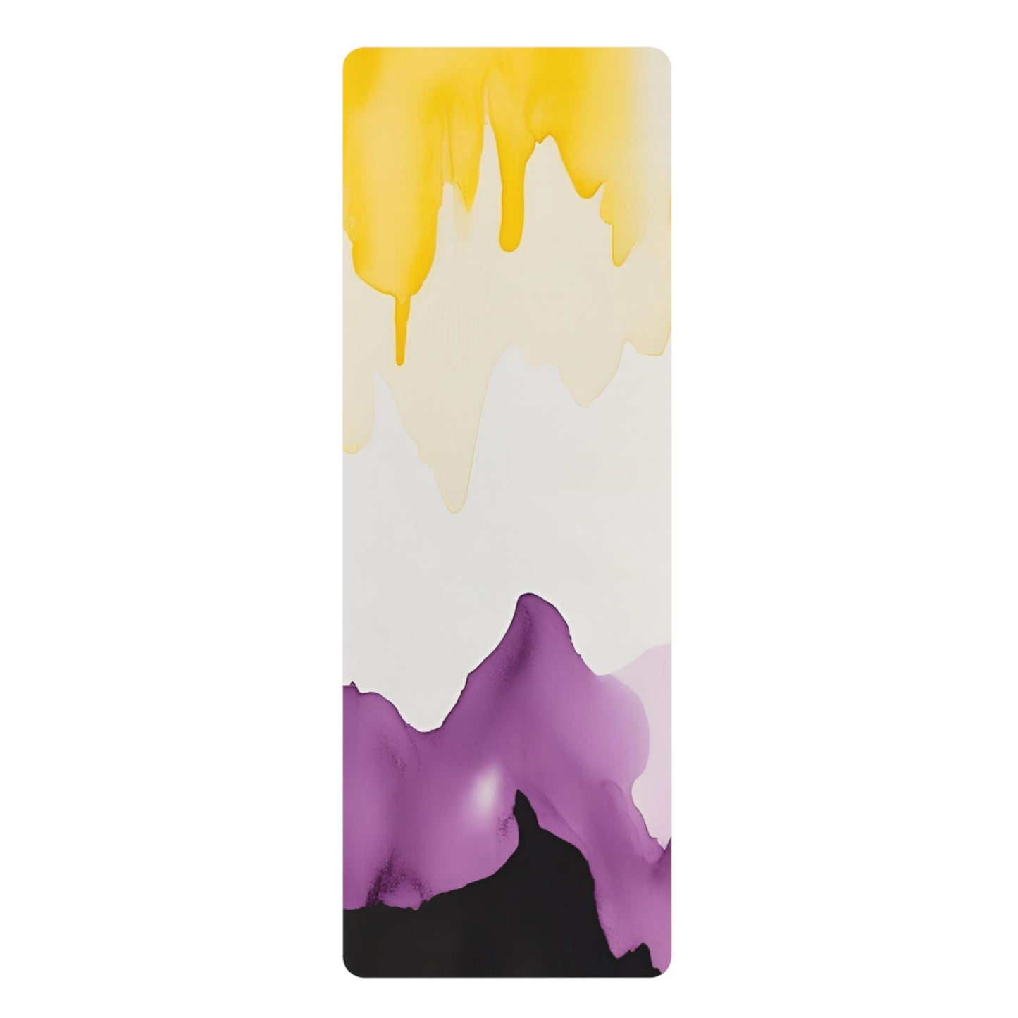 Non-Binary Pride Watercolor Rubber Yoga Mat