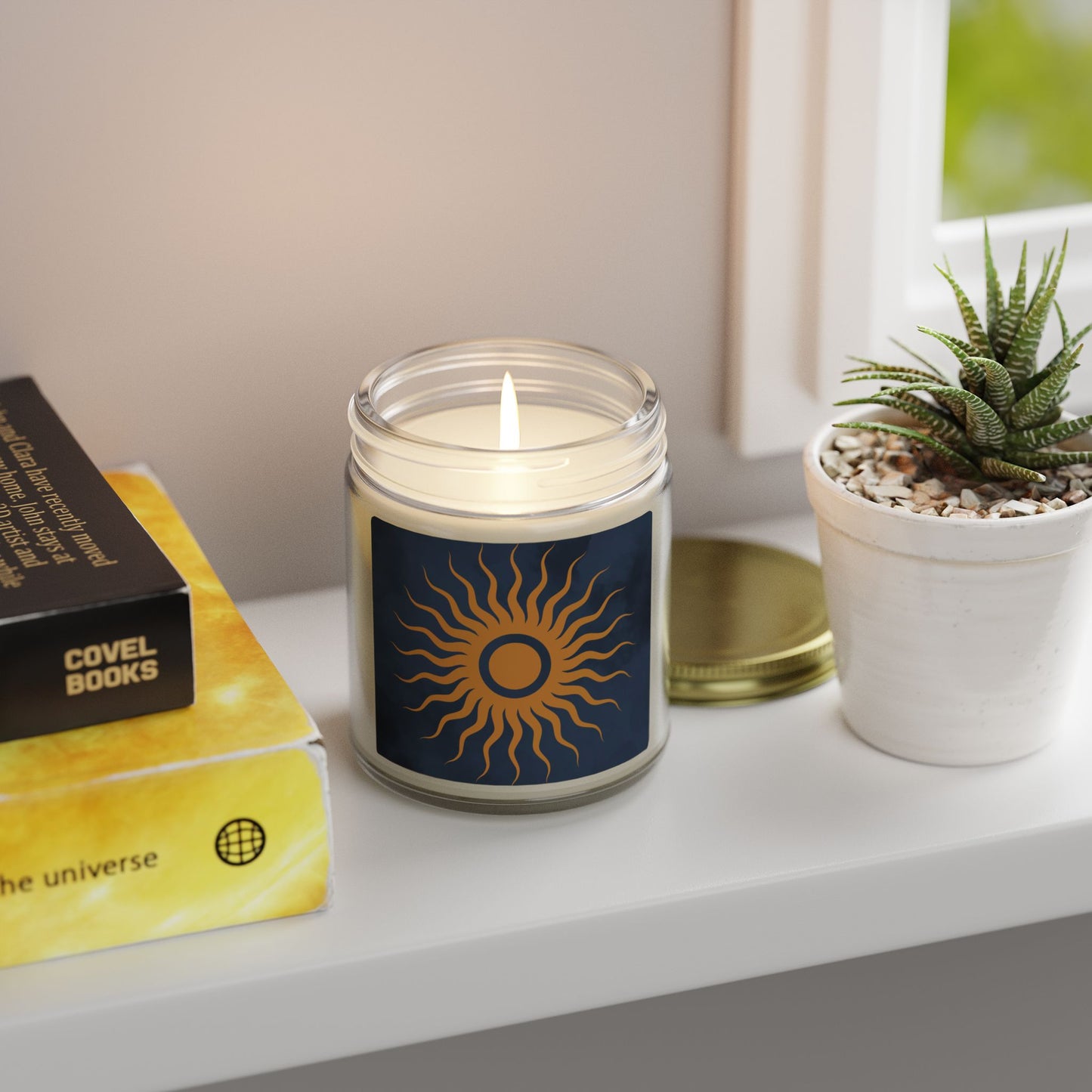 Cosmic Comforts Scented Candles, Coconut Apricot Wax (4oz, 9oz)