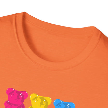 Pansexual Pride Gummy Bears Unisex Softstyle T-Shirt