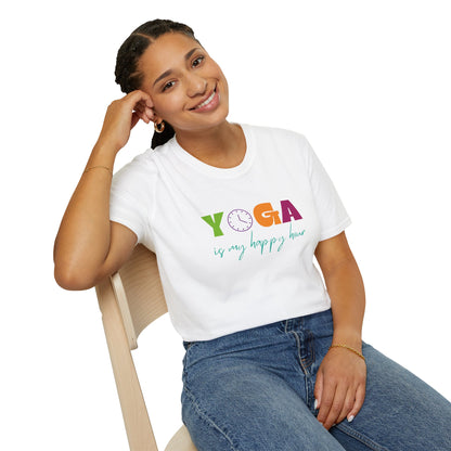 Yoga Is My Happy Hour Unisex Softstyle T-Shirt