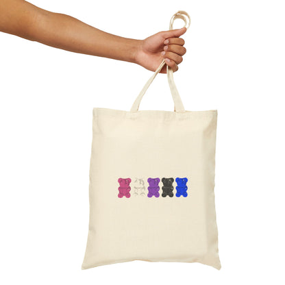 Genderfluid Pride Gummy Bears Canvas Tote