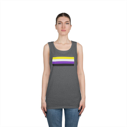 Nonbinary Pride Flag Unisex Heavy Cotton Tank Top