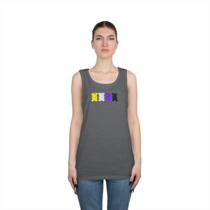 Nonbinary Pride Gummy Bears Unisex Heavy Cotton Tank Top