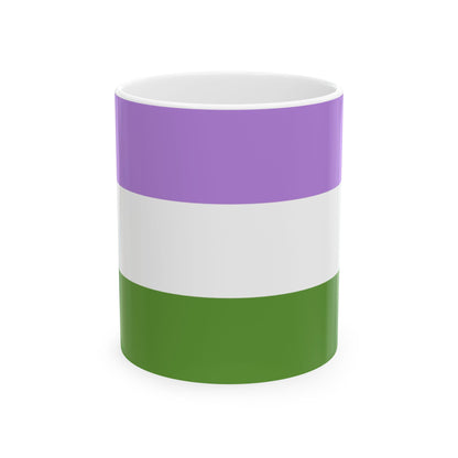 Genderqueer Pride Flag Coffee Mug (11oz/15oz)