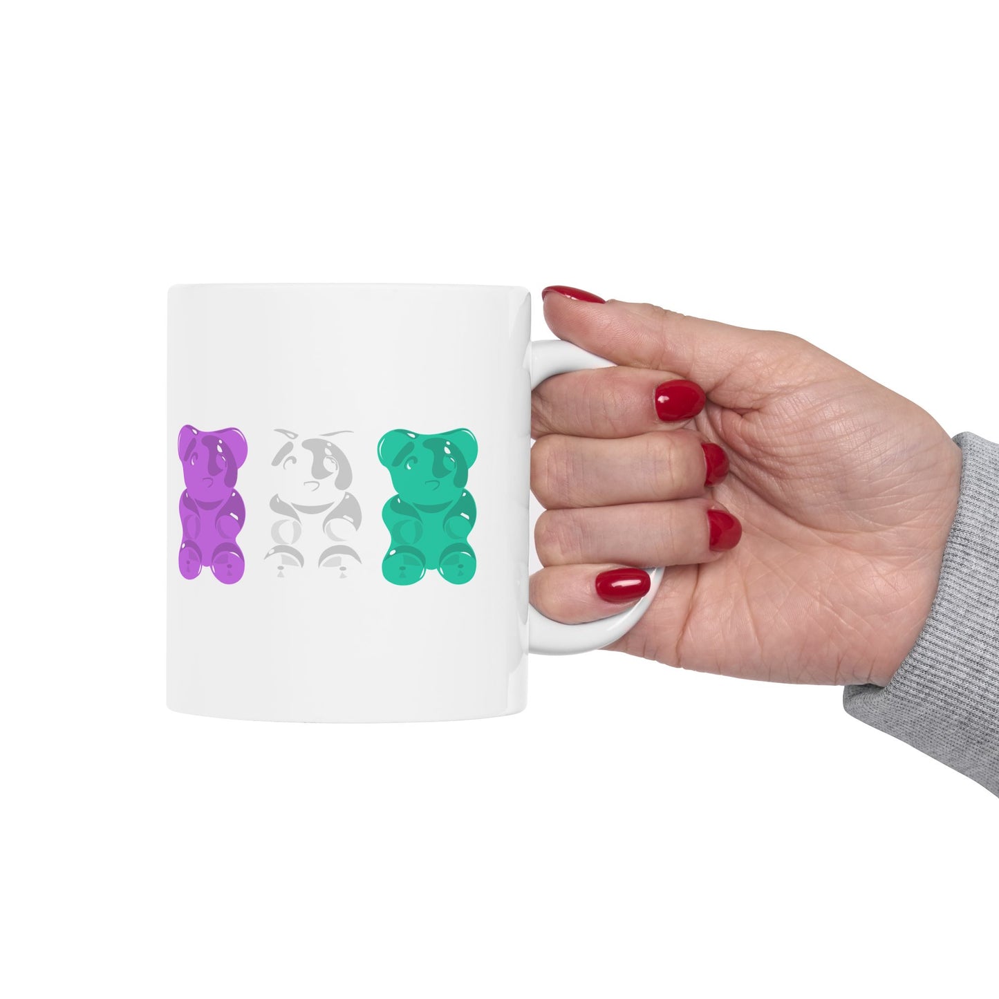 Genderqueer Pride Gummy Bears Coffee Mug (11oz/15oz)