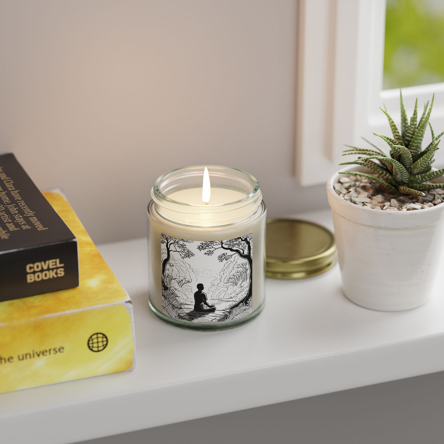 Forest Meditation Scented Candles, Coconut Apricot Wax (4oz, 9oz)