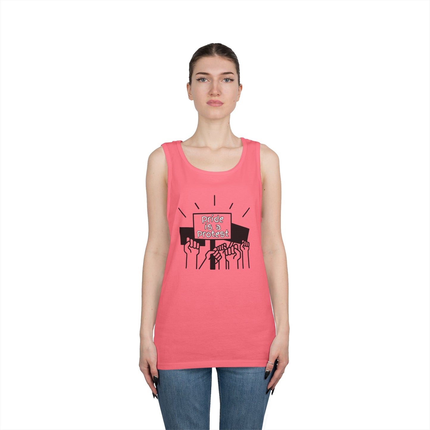 Pride Is A Protest Unisex Heavy Cotton Tank Top