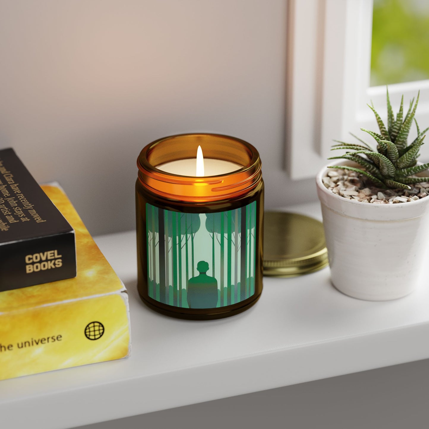 Forest of Mindfulness Scented Candles, Coconut Apricot Wax (4oz, 9oz)