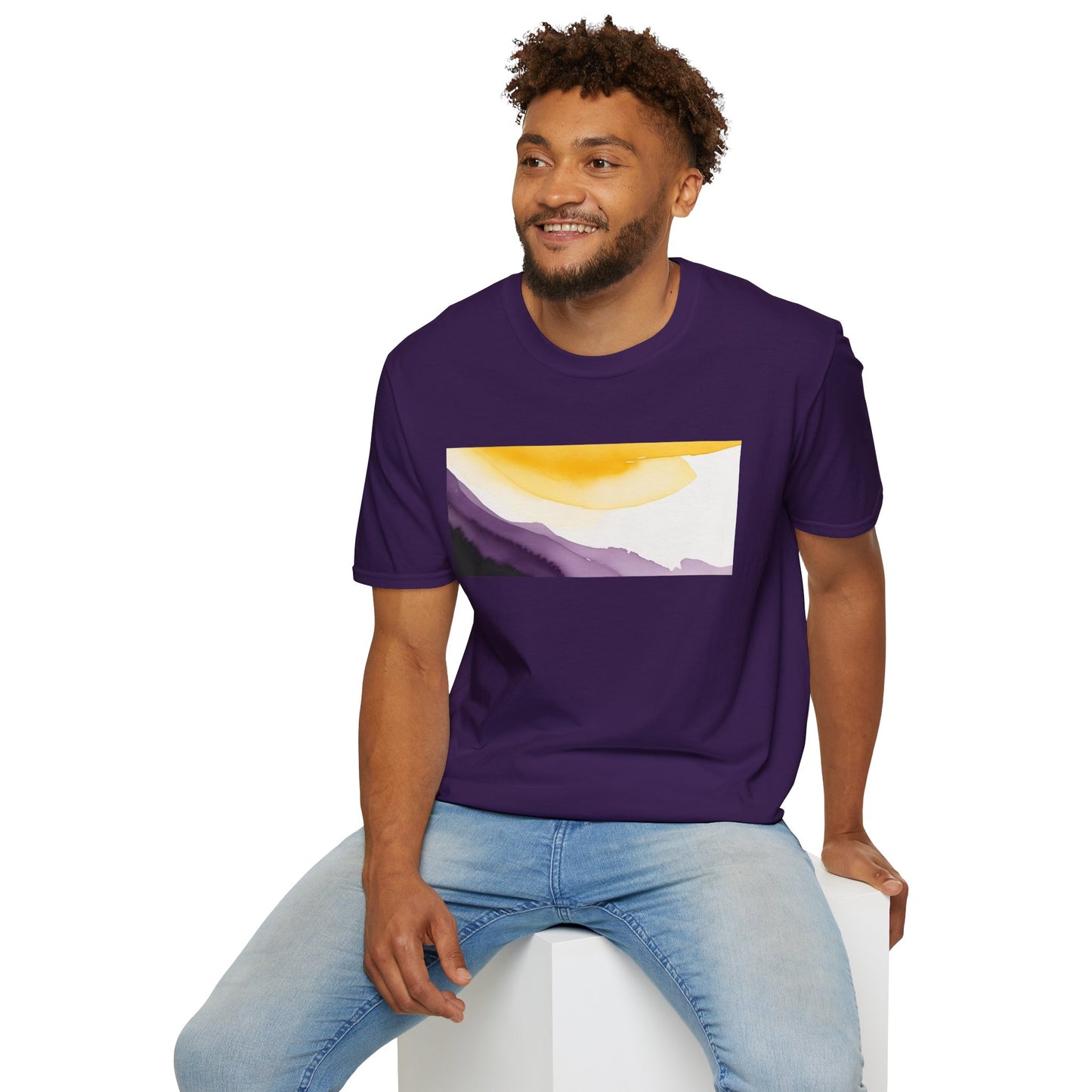 Nonbinary Pride Watercolor Unisex Softstyle T-Shirt