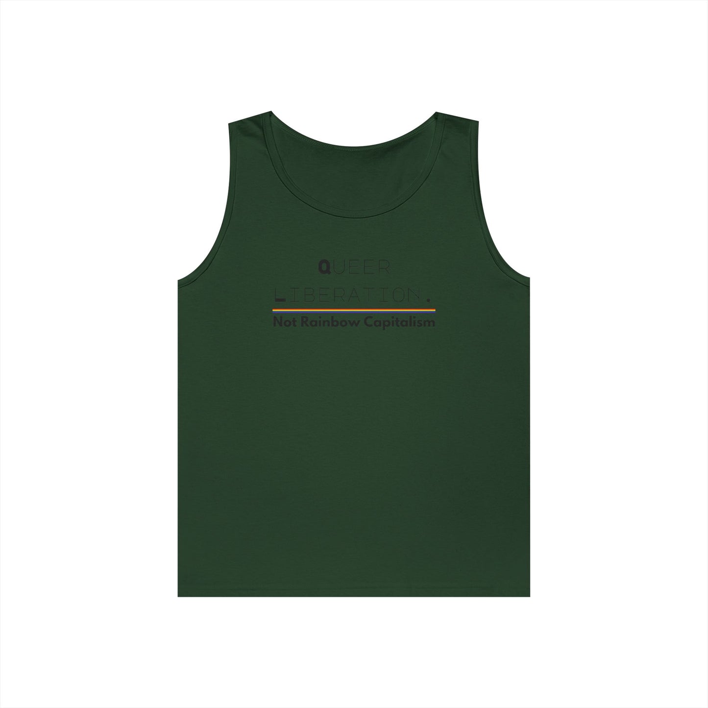 Queer Liberation Not Rainbow Capitalism Unisex Heavy Cotton Tank Top
