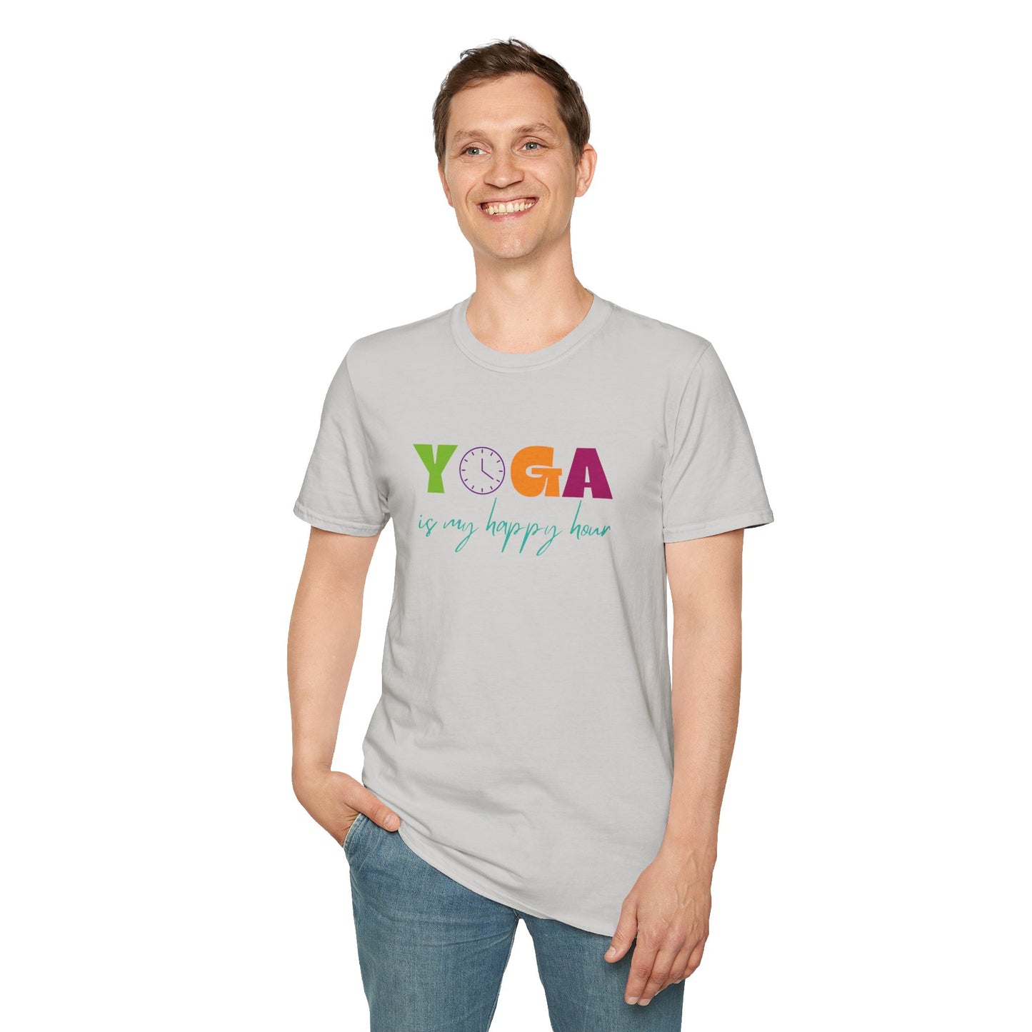 Yoga Is My Happy Hour Unisex Softstyle T-Shirt