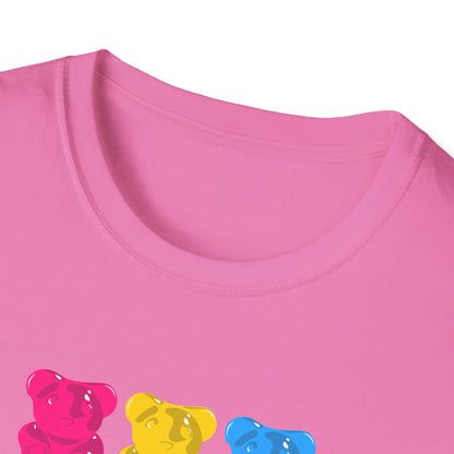 Pansexual Pride Gummy Bears Unisex Softstyle T-Shirt