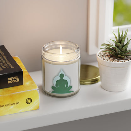 Yoga Mindful Meditation Scented Candles, Coconut Apricot Wax (4oz, 9oz)