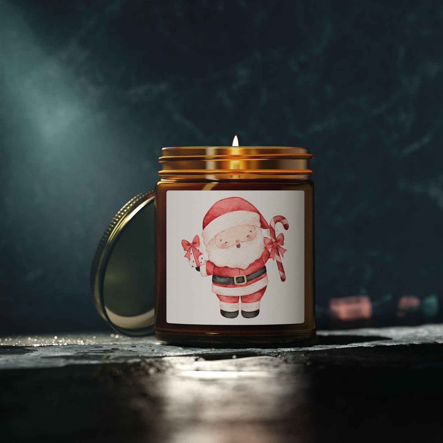Santa Claus Scented Candles, Coconut Apricot Wax (4oz, 9oz)