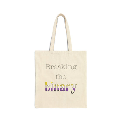 Breaking the Binary Pride Canvas Tote