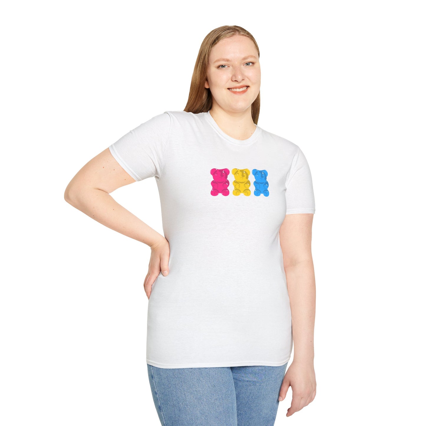 Pansexual Pride Gummy Bears Unisex Softstyle T-Shirt