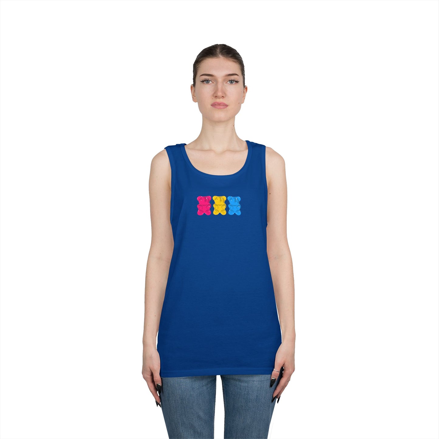 Pansexual Pride Gummy Bears Unisex Heavy Cotton Tank Top