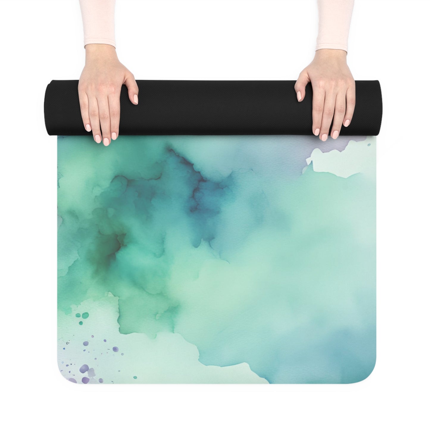 Watercolor Rubber Yoga Mat