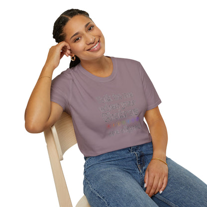 Talk to Me When Your Chakras Are Aligned Unisex Softstyle T-Shirt