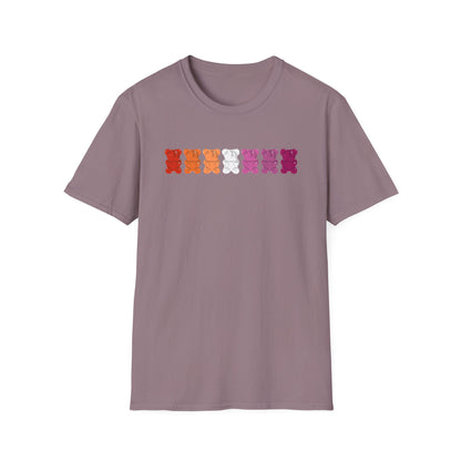 Lesbian Pride Gummy Bears Unisex Softstyle T-Shirt
