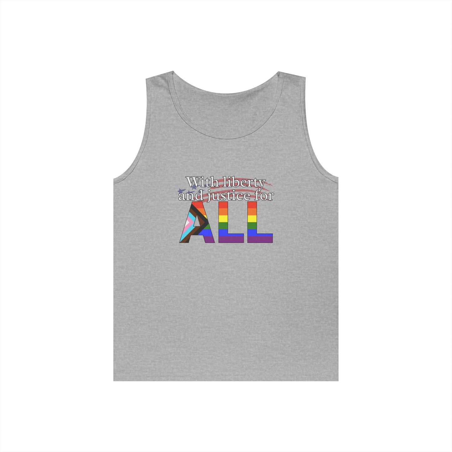 With Liberty and Justice for ALL Unisex Heavy Cotton Tank Top