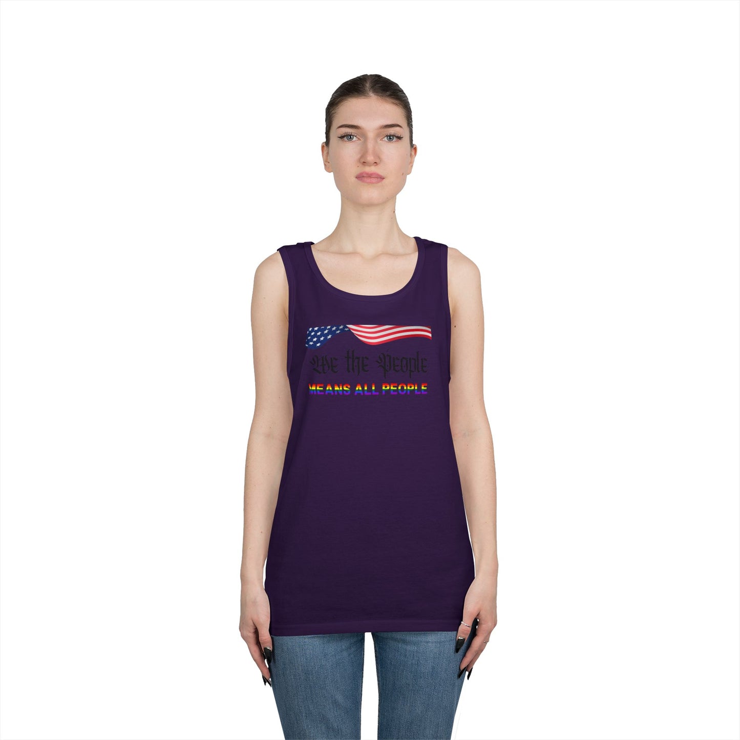 We the People Means All People Unisex Heavy Cotton Tank Top
