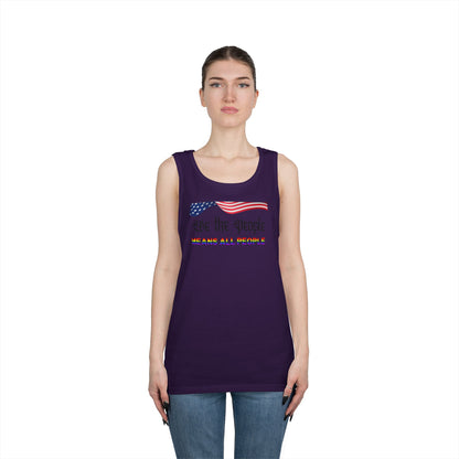 We the People Means All People Unisex Heavy Cotton Tank Top