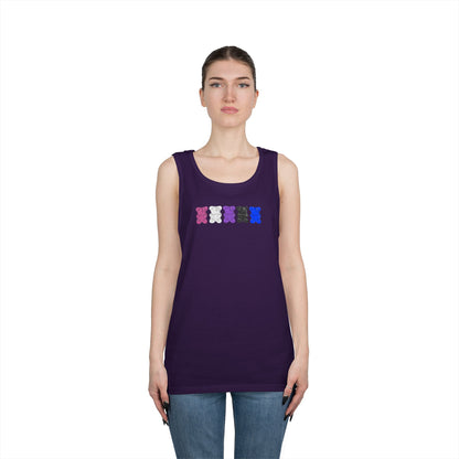 Genderfluid Pride Gummy Bears Unisex Heavy Cotton Tank Top