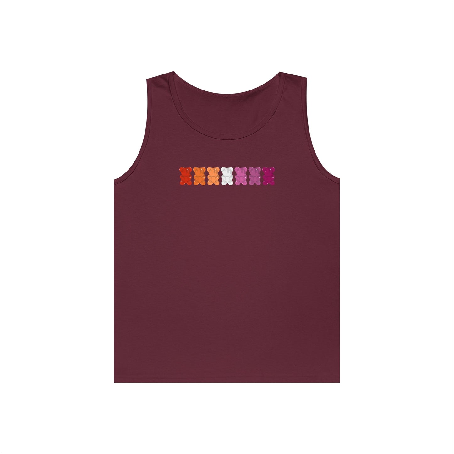 Lesbian Pride Gummy Bears Unisex Heavy Cotton Tank Top