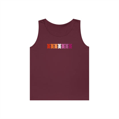 Lesbian Pride Gummy Bears Unisex Heavy Cotton Tank Top