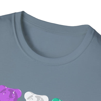 Genderqueer Pride Gummy Bears Unisex Softstyle T-Shirt