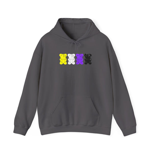 Nonbinary Pride Gummy Bears Unisex Heavy Blend™ Hooded Sweatshirt