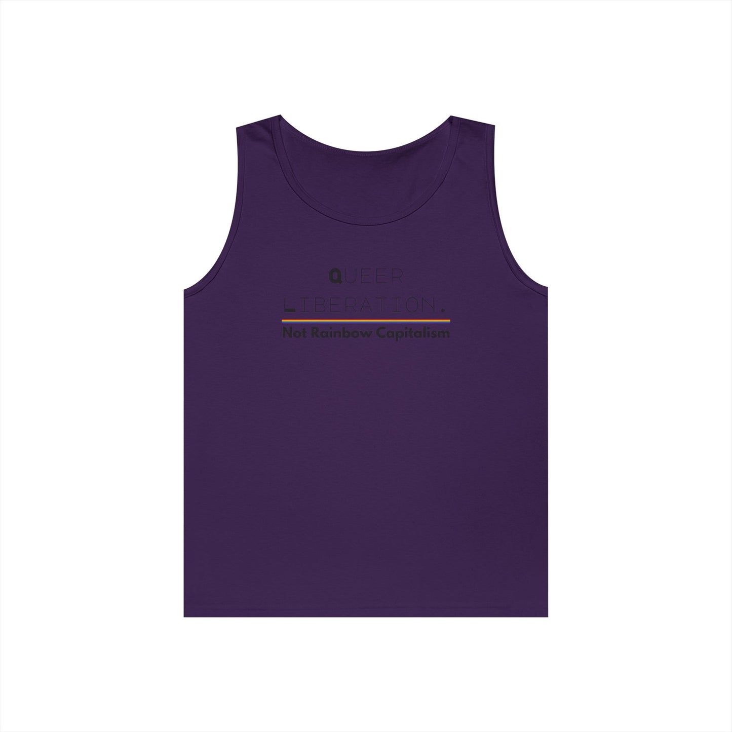 Queer Liberation Not Rainbow Capitalism Unisex Heavy Cotton Tank Top